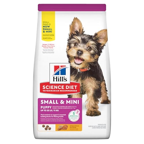 Hill’s Science Diet Puppy Small & Mini Chicken Meal & Brown Rice Recipe Dry Dog Food, 12.5 lb bag