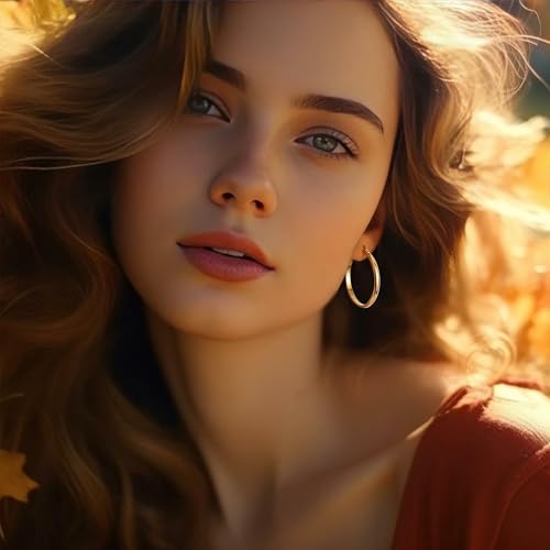 sovesi 3mm Wide Gold Plated Hoop Earrings for Women, Hypoallergenic Hoop Earring2