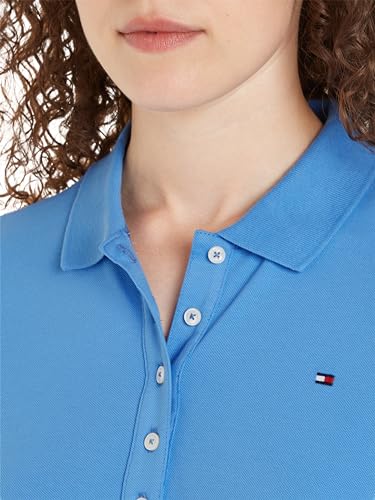 Tommy Hilfiger 1985 REG Pique Polo SS Kurzarm Poloshirts Damen, Blau (Blue Spell), XXS 2