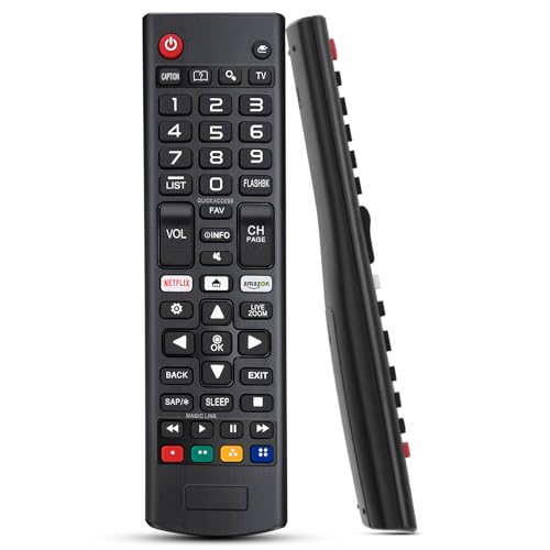 Mando TV Universal para LG Smart TV, Mando Universal TV para LCD LED HD T-V, Mando LG Smart TV-Ajuste a Distancia con Amazon y Netflix Botones-Sin Tecla de Text