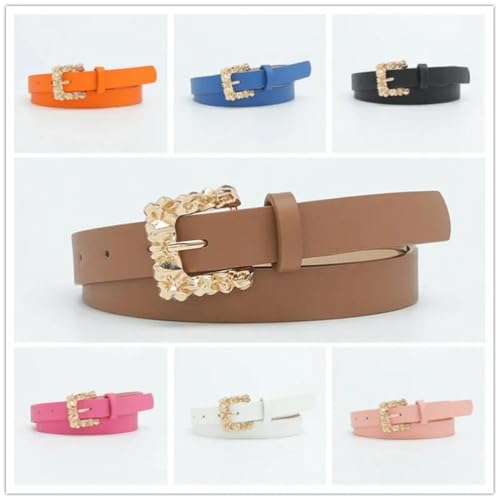 Rfmfkkg Pu Leather Belt For Women Square Geometric Pin Buckle Candy Belts For Jeans Simple Vintage Female Waistband2