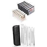 Bundle of AiQInu 2 Stück Kosmetik Organizer Lidschatten + AiQlnu 10 Stücke Mitesserentferner Komedonenquetscher Set