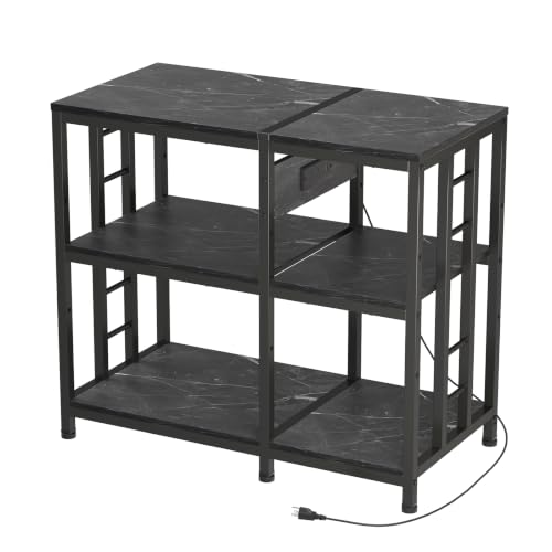 Image of Reinforced 40-50 Gallon Aquarium Stand with Power Outlet | Ultra-Stable 720LBS Capacity Metal Fish Tank Stand for Reptile /Aquatic Setups, 5-Tier Adjustable 37 inchx19 inch Steel Shelving System