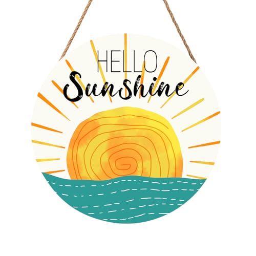 Summer Wreaths for Front Door Hello Sunshine Welcome Sign Summer...