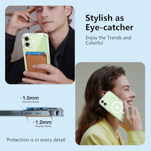 Image of Magnetic for iPhone 17 Case with Privacy Screen Protector,[Non-Yellowing] Shockproof Clear Phone Case Compatible with MagSafe Women Girls for iPhone17