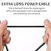 Genuine 6Feet Long AC Power Adapter Cord for Apple TV Mac mini Time Capsule Express
