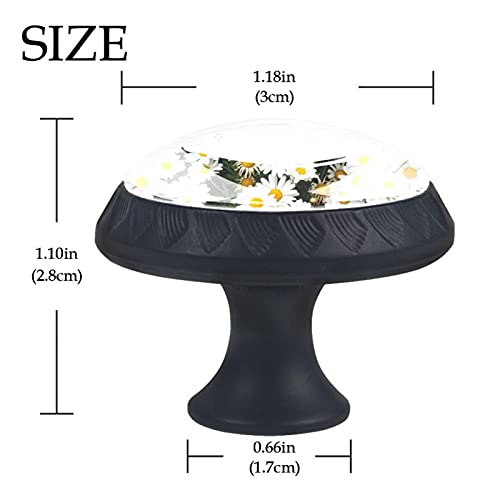 Boutons de tiroir design multicolore fleur blanche pour maison - 5