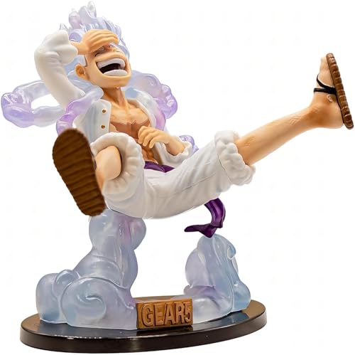 Image of FUNFOB Luffy Gear 5 Action Figure Height -15cm Collectible for Anime Fans Manga Weeb PVC Multicolour | Laugh - LFFY
