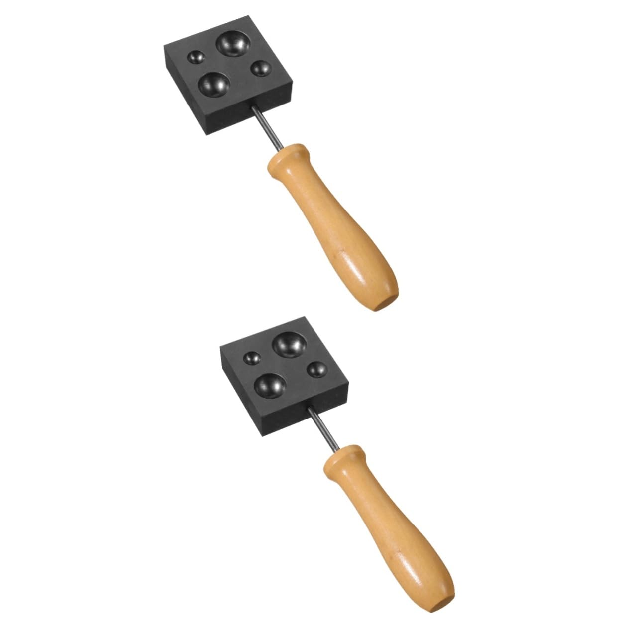 2pcs Graphite Marble Mold for Casting Glass Blowing Molds Graphite Ball