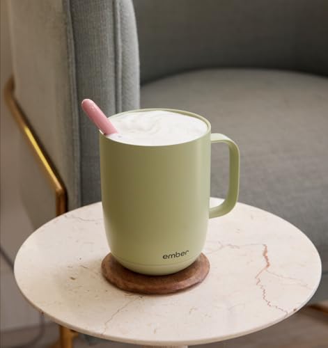 Image of Ember Temperature Control Smart Mug 2, 14 Oz, App-Controlled Heated Coffee Mug with 80 Min Battery Life and Improved Design, Matcha Green
