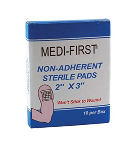 Medique Products 61212 滅菌ガーゼパッド 3インチ x 3インチ 1箱10枚入り ホワイト