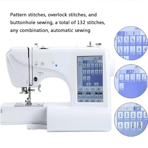 Multifunctionele borduurnaaimachine, elektrische digitale borduurmachine, mini-naaimachine voor thuis, 7-inch LCD-aanraakscherm, voor huisdecoratie, kleding, ambachten - Image 6