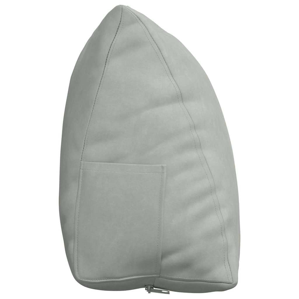 Cuscino per schienale grigio chiaro, 60 x 20 x 50 cm, tessuto in velluto a