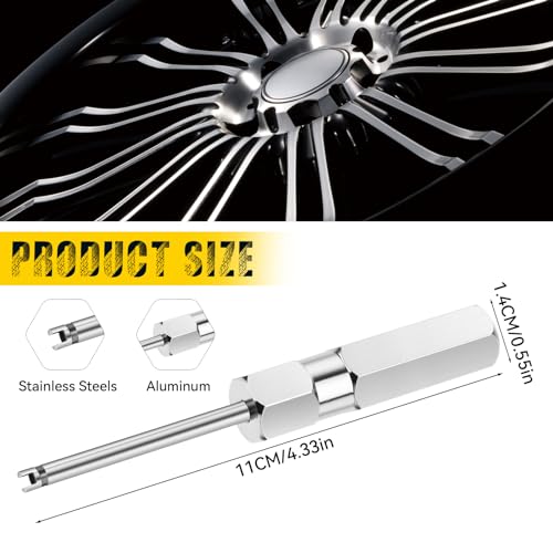 Jeffdad Tire Valve Stem Puller Rod Tool, Valve Core Removal Tool Valve Valve Stem Removal for Single Head Tire Valve Core Remover Installer Tool (4 Inch Length) - Thumbnail 2