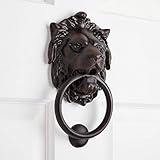 Signature Hardware 441850 9-3/4" x 5-1/8" Large Iron Lion Door Knocker