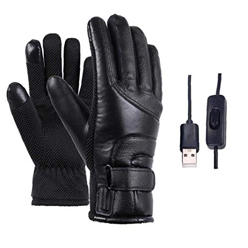 ZCHD Guantes Calentados para Mujeres Y Hombres, USB Recargable Eléctrica De Los Guantes De Calefacción Calentadores De Mano Nieve del Invierno Guantes Guantes para Esquí Ciclismo Pesca Caza De La