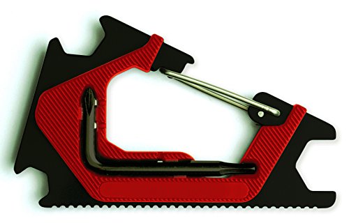 Pocket Skate Tool |Clip It On & Always Have It | Metal Design | Adjust Everything on your Skateboard, Longboard, or Penny Cruiser Board with this Skateboard Tool | Great Gift (Red/Black)