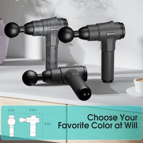 AERLANG Percussion Massage Gun, Deep Tissue Massager Muscle Massage Gun 20 Speed Settings, 6 Replaceable Massage Heads, Portable and Cordless - Image 5