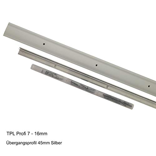 ufitec® Professioneel Smart Profielsysteem voor vinylvloeren - geschikt voor vloerbedekkingen van 5-9 mm - aluminium geanodiseerd (expansievoeg-profiel 45 mm breed | lengte: 90 cm, zilver) - Image 5