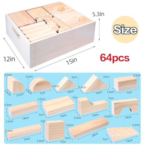 Migargle MF-216 Large Wooden Building Blocks Set thumb #3