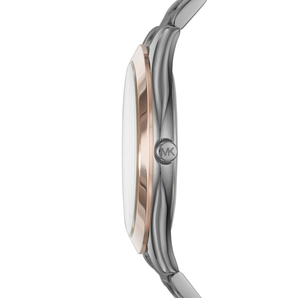 Michael Kors Orologio Runway da uomo, Movimento al quarzo con data a tre lancette e cinturino in acciaio inossidabile o PVC