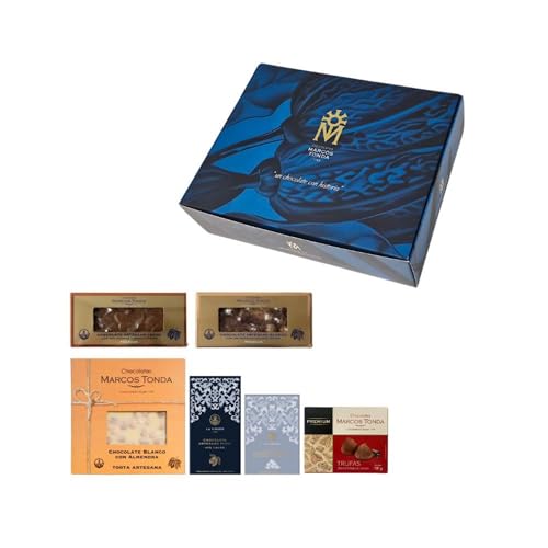 Chocolates Marcos Tonda - Lote Luxe Selección | Caja Chocoloates Para Regalar | Cesta Navidad | Desde 1793 | Trufas Delicatessen | Torta Artesana | 6 Productos