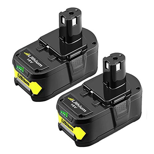 2 Pack 5.0Ah Max Lithium-ion Replacement Battery for Ryobi 18V Battery P102 P103
