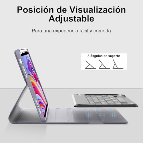 Teclado para Redmi Pad Pro 12.1" funda Xiaomi Poco Pad con teclado inalámbrico español Ñ 4