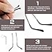 LNQ LUNIQI 1 Pair Metal Glasses Replacement Arms and Multifunctional 3 in 1 Screwdriver Glasses Repair Tools，Eyewear Frame Temple Replacement Accessories for Thin Metal Glasses, Sunglasses（Gunmetal）