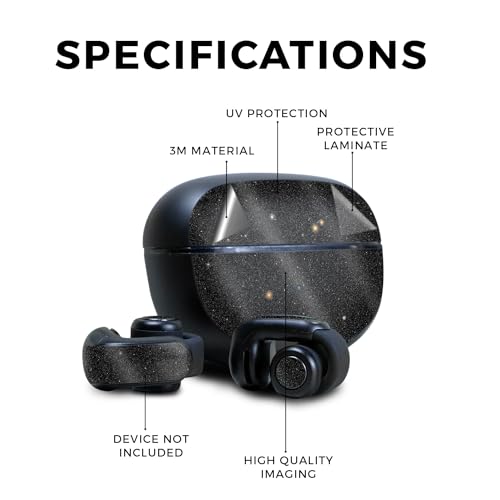 Image of Glossy Glitter Skin Compatible with Bose Ultra Open Earbuds - Deep Space - Premium 3M Vinyl Protective Wrap Decal Cover - Easy to Apply | Crafted in The USA by MightySkins
