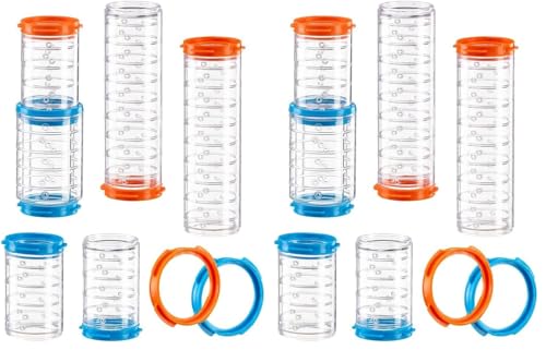 Ferplast Ensemble de Tubes Hamster, Accessoire Cage Hamster, Total 7 pièces, Tunnels pour Hamsters Transparents avec Trous de Ventilation, Raccords Inclus,...