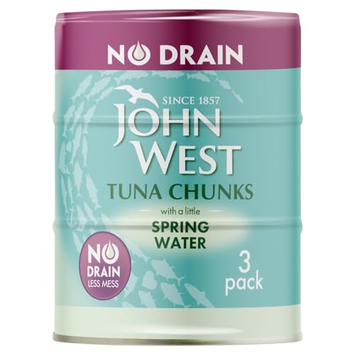 John West No Drain Tuna Chunks with A Little Spring Water 3 x 100g