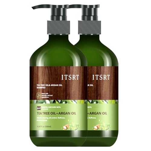 Shampoo for Hair Growth - Tea Tree with Rosemary, Root Activator Shampoo, Effectively Remove Dandruff and Prevent Hair Loss for Women and Men - 2Pcs - 16.9 Fl Oz/500ML