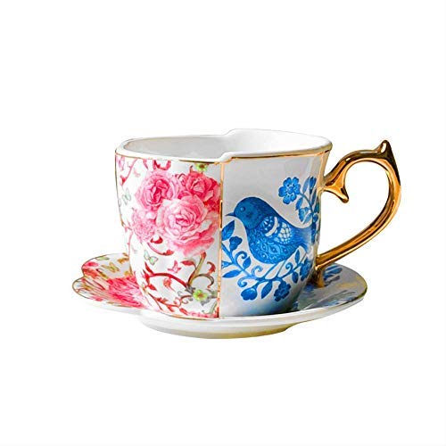 Nuevo Taza de té Negra, Taza de té de Porcelana Pintada a Mano, Juegos de Tazas de Bebida para Desayuno