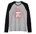 Apple Spiral Pi Day Math Lover Teacher Student Raglan Baseball Tee