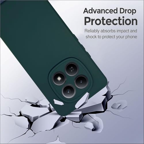 Image of SBMS Silicone Back Cover Case for Redmi Note 15 5G / Poco M8 5G | Soft Micro-Fibre Lining Inside | Camera Protection Bump | Shockproof Back Cover Case for Poco M8 5G (Candy Cloth Green)