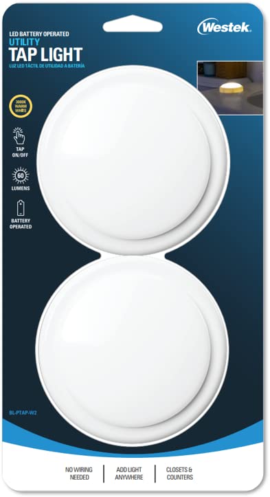 Westek BL-PTAP-W2 LED Tap Utility Light - 2PK