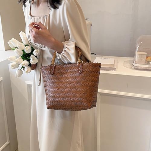 French Straw Handbag Woven Beach Shoulder Summer Bag Large Capacity Tote Bag for Beach and Daily Use4
