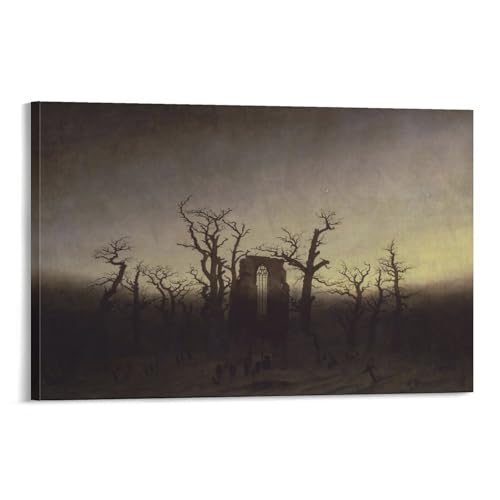 Toile Caspar David Friedrich pour embellir un salon mur vide tableau 60x90