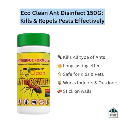 Image of Ecoclean All Ants Repelling Powder - 150g (2, 300 g (Pack of 2)) | Fast Acting, Wall Sticking, Long Lasting Powerful Effect for Home & Garden
