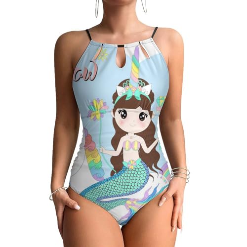 Monokini sirène licorne et maillot de bain contrôle du ventre pour femme