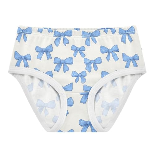 Wusikd Coquette Blue Bows Girls' Underwear Cotton Girls Briefs Soft Toddler Underwear 2T
