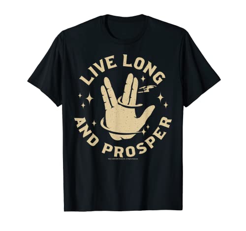 Star Trek Live Long And Prosper Enterprise Camiseta