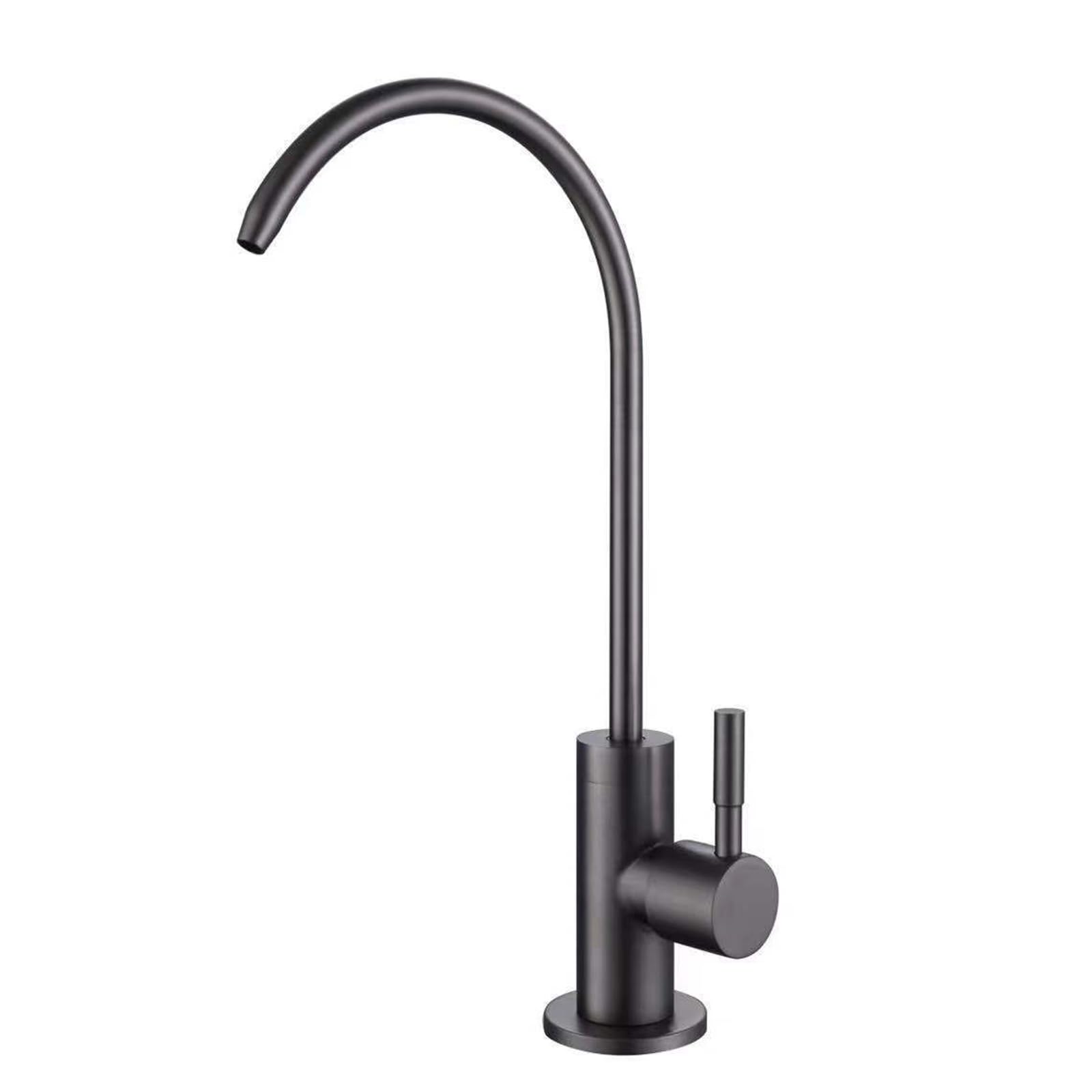 Grifo de filtro de cocina con cuello de cisne en acero inoxidable 7