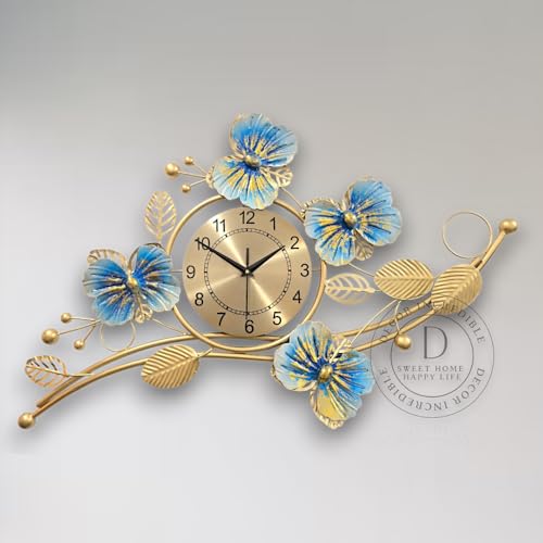 Image of URBAN INSPIRATIONS Home Wall Clock for Living Room Butterfly Vintage Stylish Design Metal Frame Antique Pendulum Unique Bedroom /Dining /Office /Farm /cafes /Restaurant /Hotels /House /Hall Items