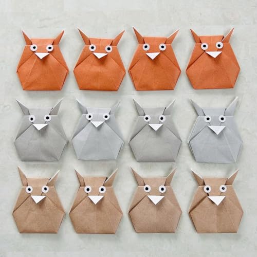 Amazon | 折り紙 フクロウ 12個 敬老の日 | おりがみ | ホビー