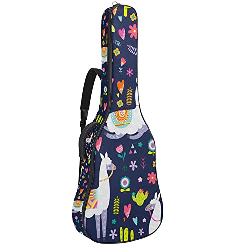 Housse de guitare acoustique antichoc sac à dos rembourré 106 cm pour guitare classique