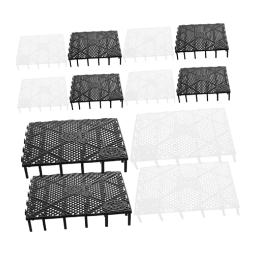 Milisten 12個 水槽底フィルタープレート フィーダ 池 戦車 水槽仕切りトレイ 水槽ポンプ 水槽 フィルター 魚タンク仕切りプラスチック タンクフィルタートレイ 水槽分離器 水槽濾過トレイ