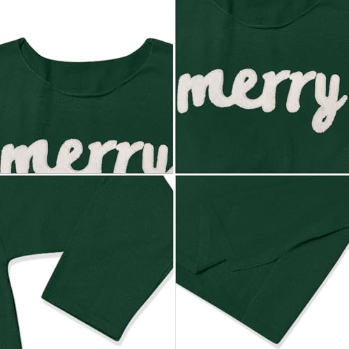 Merry Chenille Script Boat Neck Sweater for Women - Image 5