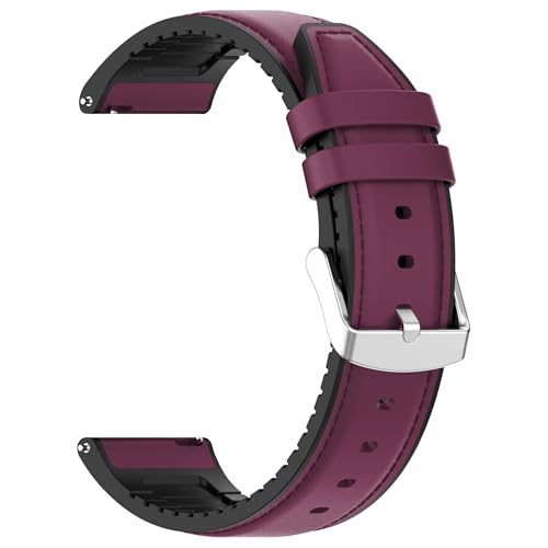 Image of ACM Watch Strap Leather Silicone 22mm compatible with Noise Noisefit Halo 2 Smartwatch Belt Luxury Band
